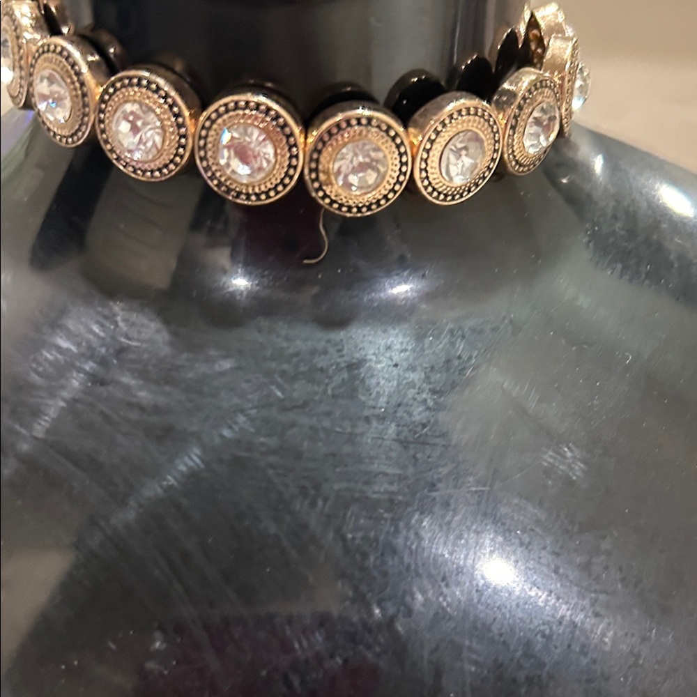 Elegant Gold and Silver Crystal bracelet